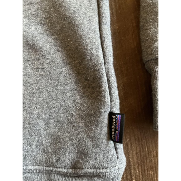 Patagonia Sweatshirt Mens Small Gray Uprisal Crewneck Fleece Stripe Graphic - Picture 3 of 6